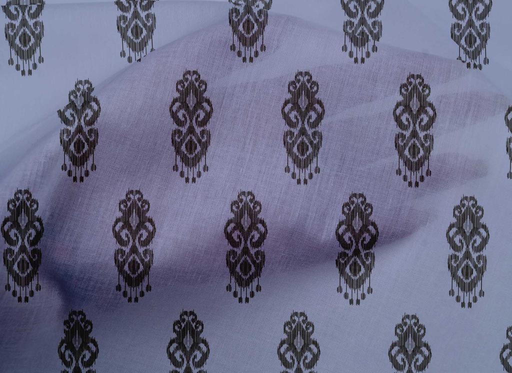 oneOone Βαμβακερό Ελαστικό Ύφασμα Εθνικό Ύφασμα με Ικάτ Εκτύπωση 1 Γιάρδα 40 Ίντσες Πλάτος