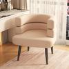 Nordic Minimalist Lambswool Single Sofa Chair with Solid Wood Frame
