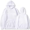 Men's and women's fleece sweater plain letter print pocket drawstring print hoodie