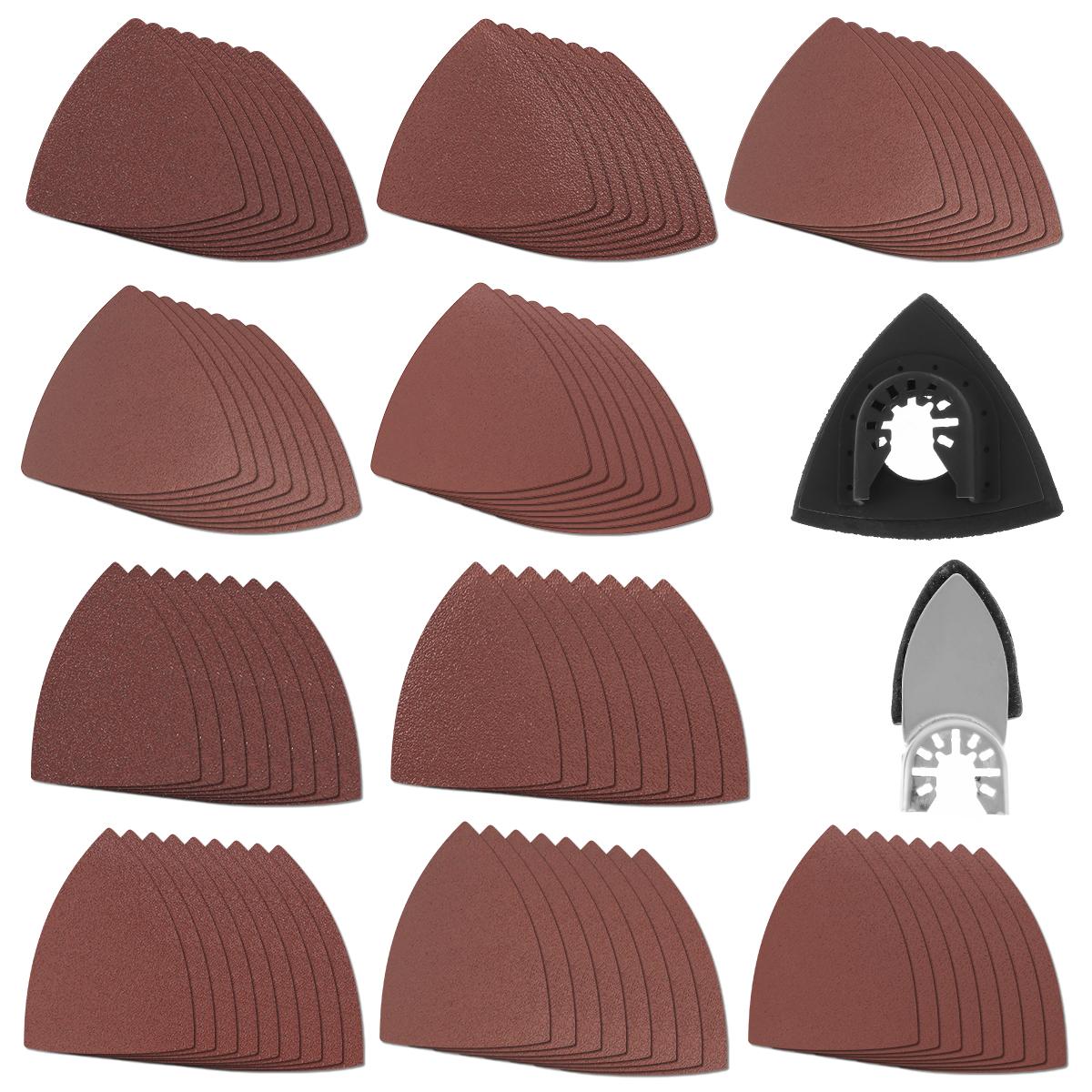 

82Pcs Sand Pad Assorted Set 60/80/120/180/240 Grits Sanding Sandpaper Pad Multi Tool Sanding Pads For Dremel Power Tools