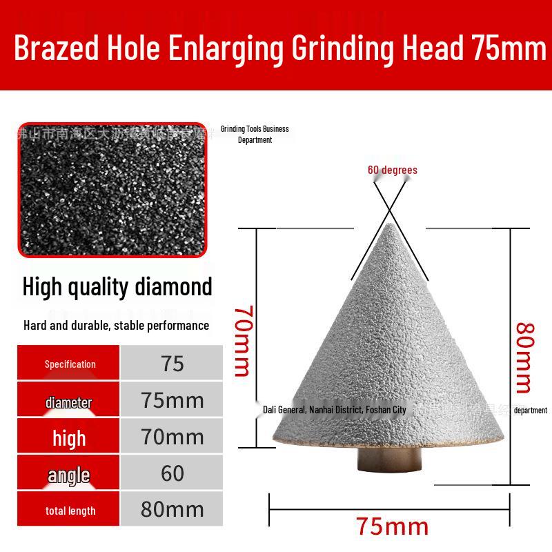 Brazed Diamond Chamfering Drill Bit for Glass, Tile, and Stone