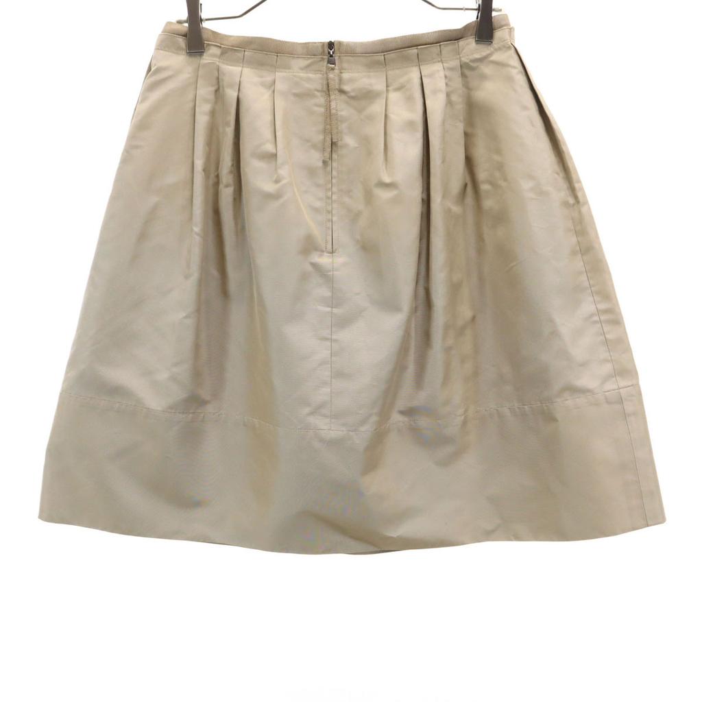 FOXEY Made in Japan Seiden-Midirock 42 Aschbeige Damen Gebraucht