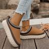 Winter 2025 New Cashmere Warm Boots Thick Sole Heelless Cashmere Shoes Warm Shoes Slippers Covered Half Mop Shoes Women Boots