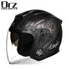 DOT Approves Professional Semi Covered Motorcycle Helmets with Built-in Sun Visors, Scooter Helmets for Both Men and Women