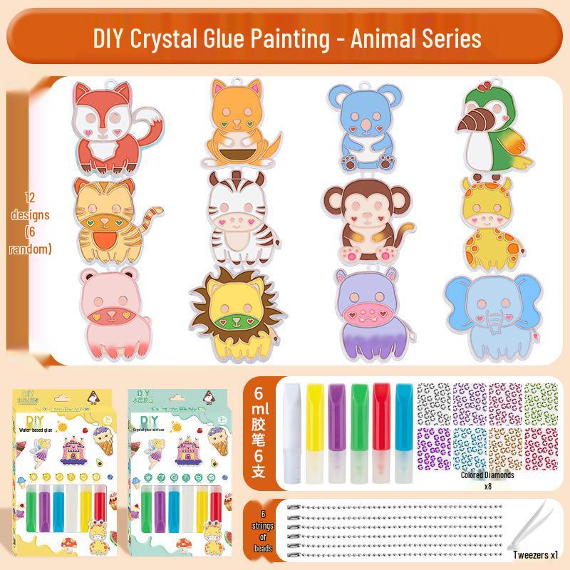 

Детский набор для рисования цветным клеем-кристаллом своими руками - Креативный, не требующий запекания, образовательный художественный набор