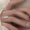 Korean Style Contemporary S925 Silver Open Ring With Sparkling Detail Women For