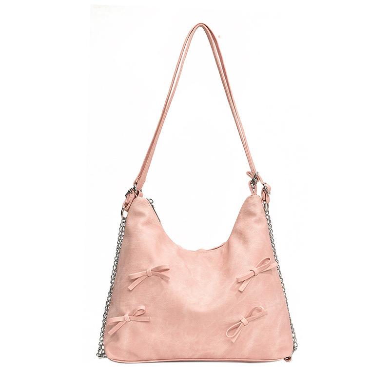 Shoulder bag beautiful casual simple handbag spring and summer new fashion bow bag messenger bag tote bag