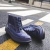 Men's Rainboots Spring Winter Rubber Shoes Men Platform Rain Boots Boy Waterproof Black Mens Ankle Boots Lace-Up Shoes