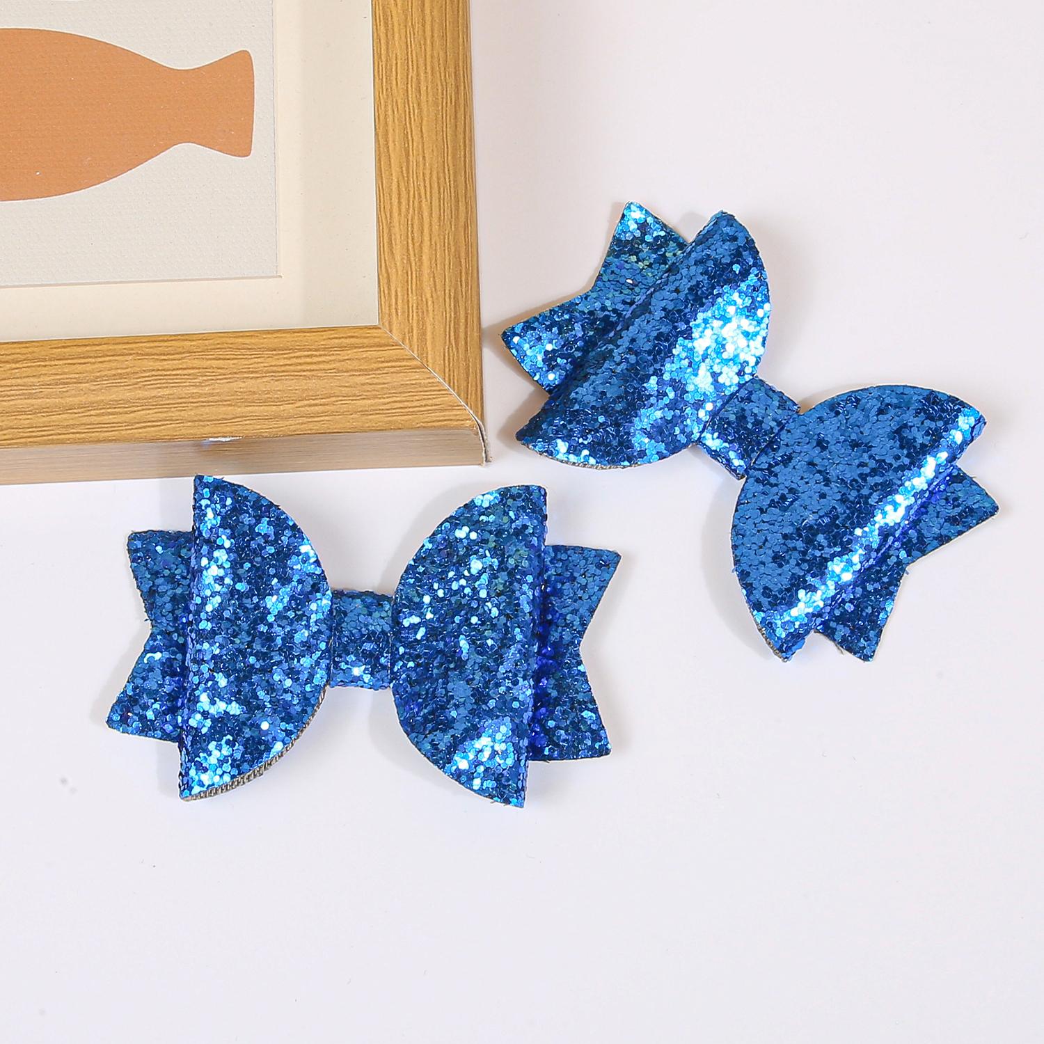 

2/8 шт. 3-дюймовые блестящие заколки-банты для волос для девочек, детские заколки-автоматы для волос, аксессуары для волос ко Дню независимости США