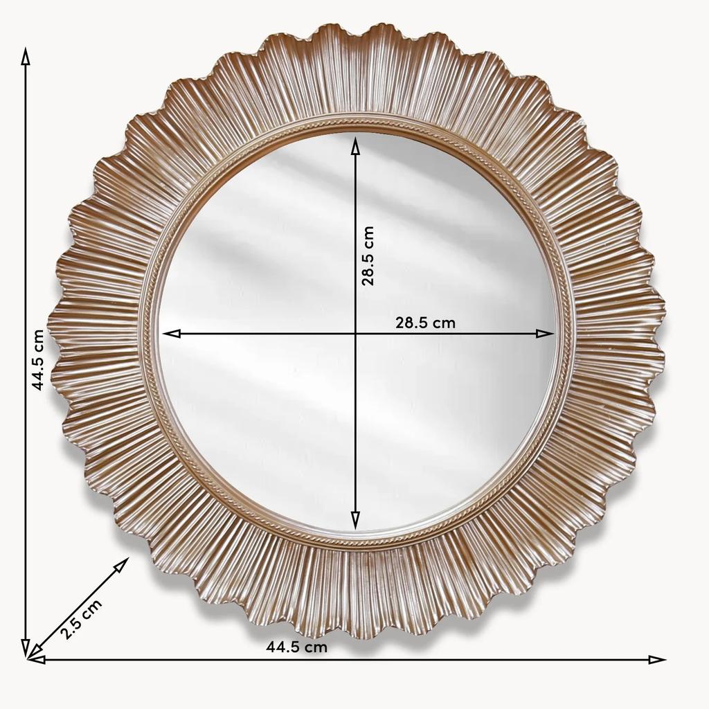 Flashy Wall Mirror In Taupe Color