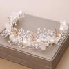 Pearl Flower Headband Bridal Headdress Wedding Crown Fashion The Wreath Bracelet Band Tiaras Crystal Headpiece Hair Jewelrys