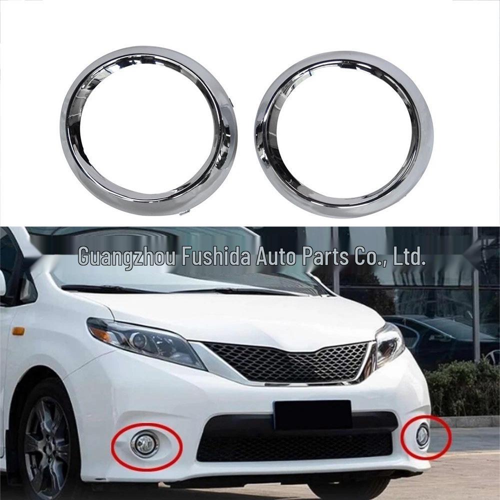 2011-2017 Toyota Sienna SE Накладка противотуманной фары Хромированное кольцо отделки Left