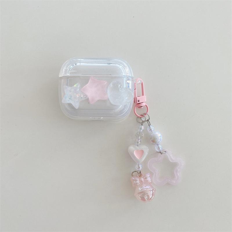 Three-dimensional cream star for AirPods 1 generation protective case second generation 1 generation pro1 apple bluetooth headset case female