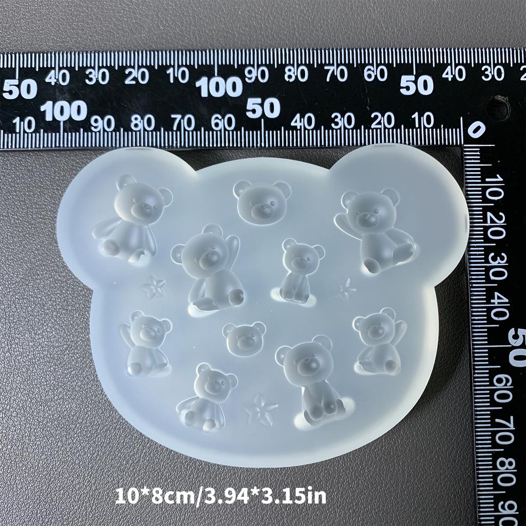 Practical Silicone Small Bear Accessories Mould Unique Epoxy Resin Jewelry Making Molds for Crafting Enthusiasts