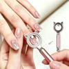 2IN1 Cat Eye Nail Art Magnet Circular Ring Hollow Cat Eye Magnet  Beginner Friendly