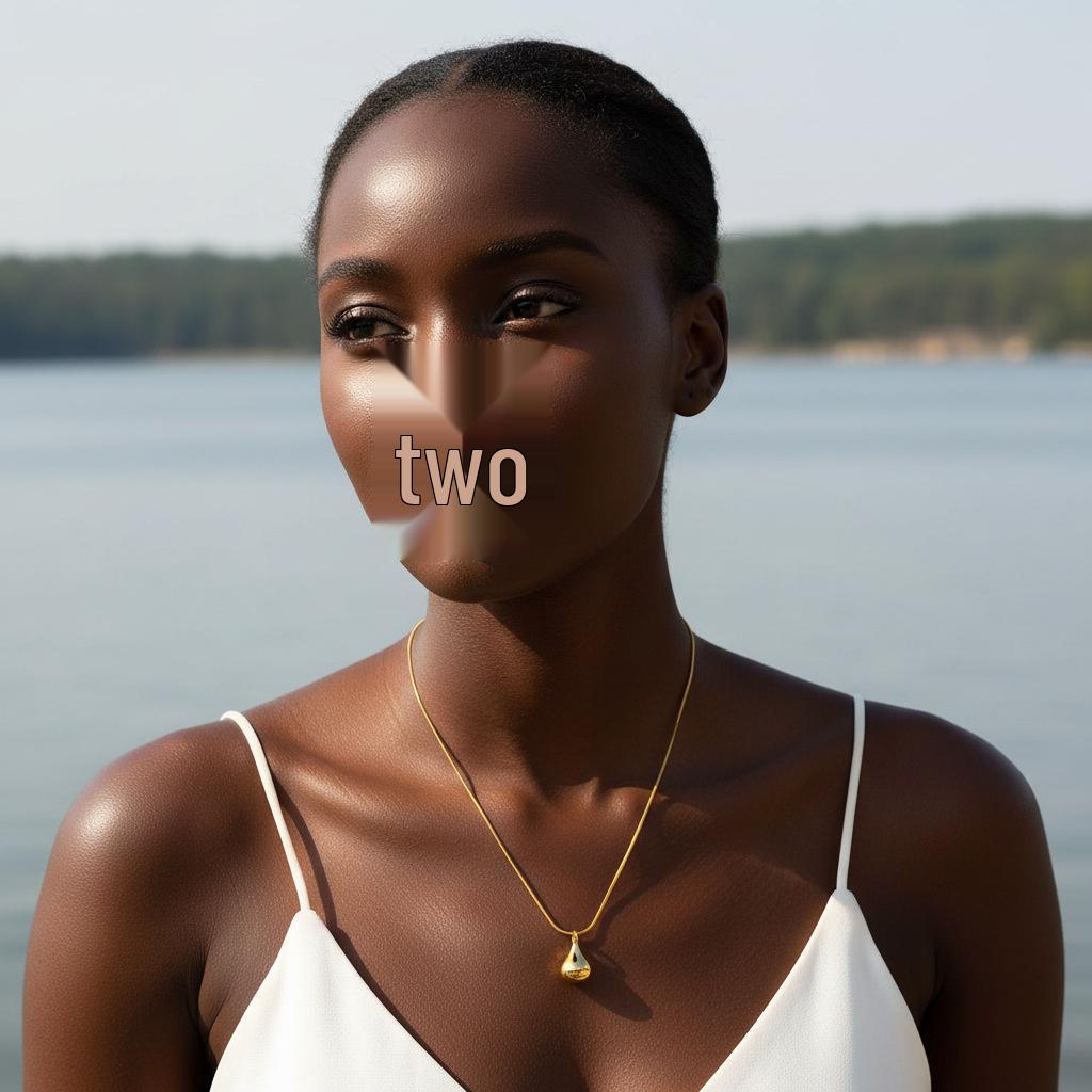 European Water Drop Pendant Necklace - Stainless Steel Clavicle Chain, Fade-Resistant Design