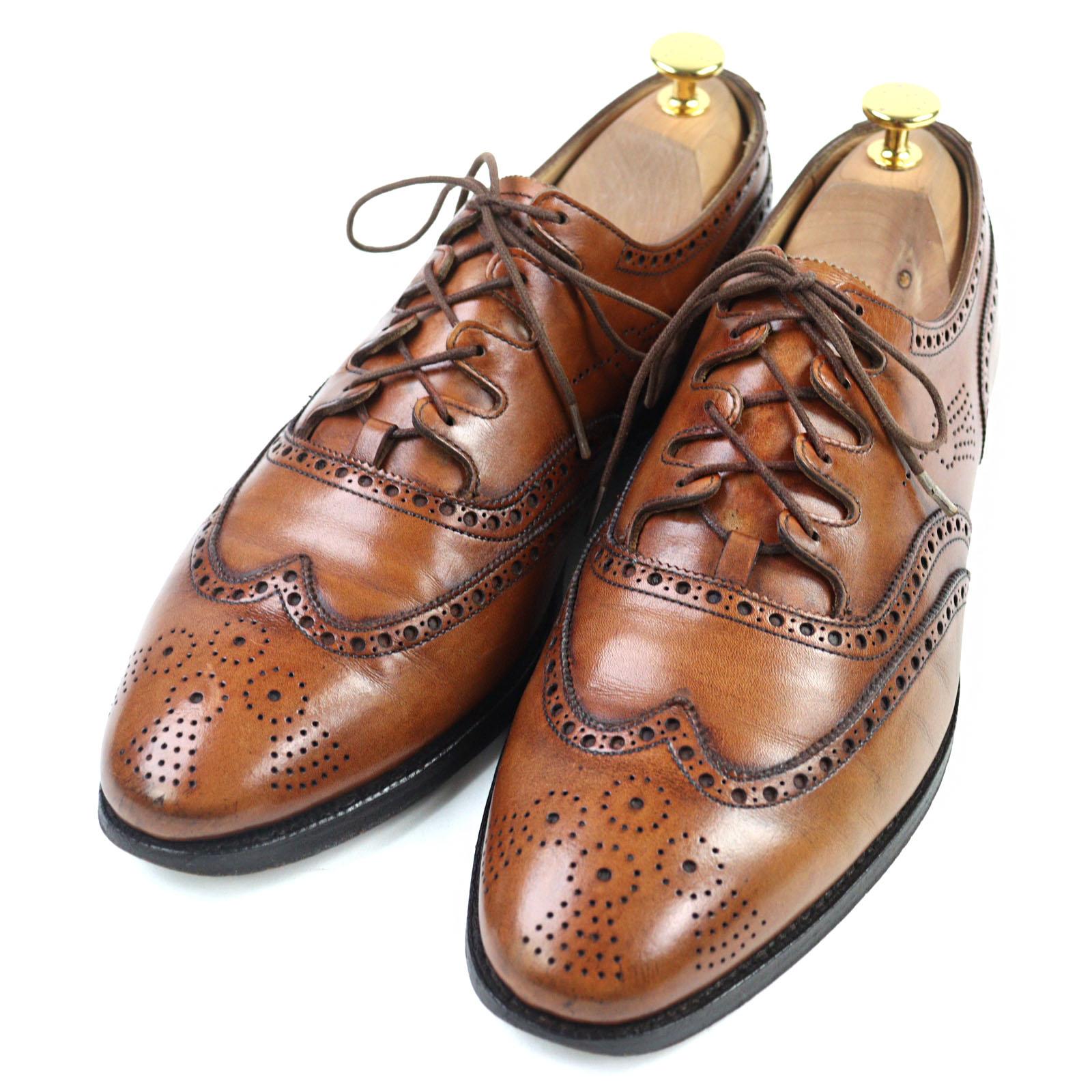 

Чудові шкіряні туфлі CROCKETT&JONES GHILLIE 2 Wingtip Medallion Ghillie Shoes 7.5 5899 Вживані
