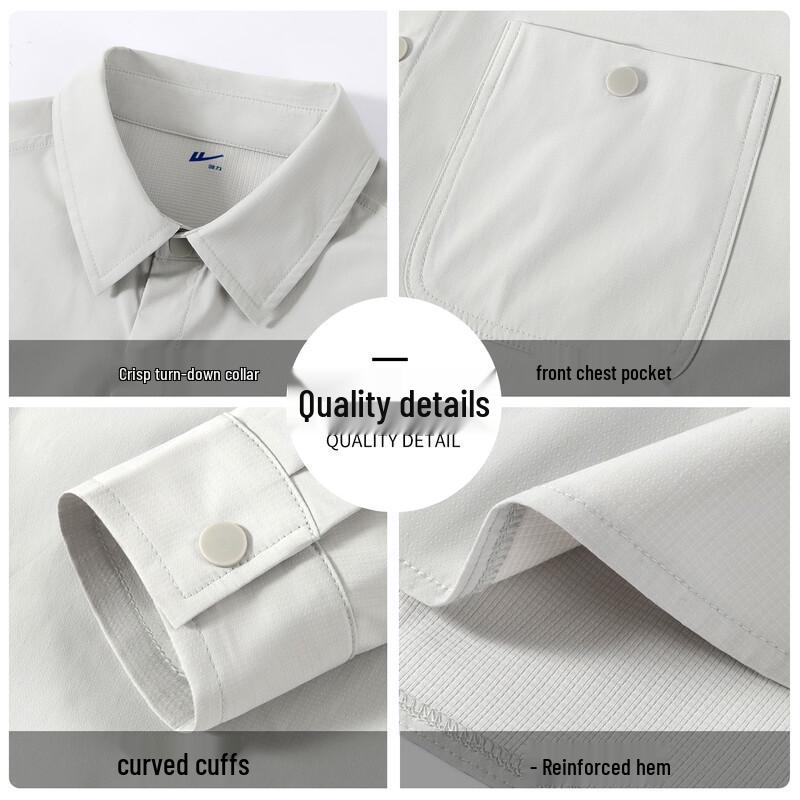 Warrior Men's Casual Breathable Long-Sleeve Button-Down Shirt