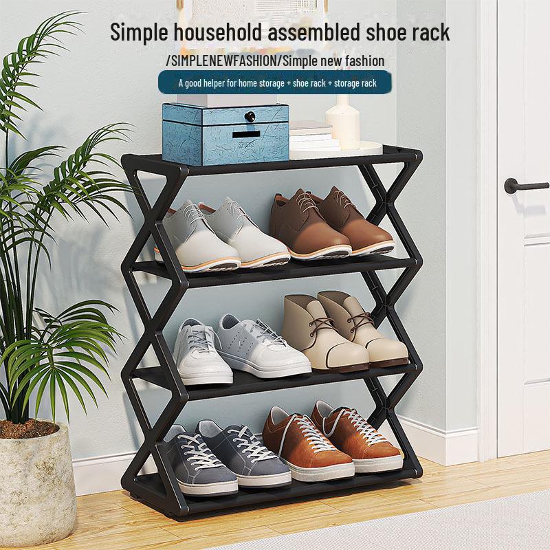 

Creative X-shaped Dustproof Shoe Rack with Steel Pipes for Easy Assembly Zipper Bag Packaging [60 sets/box wholesale]
