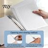 Minimalist Diary for Students A5 Spiral Notebook, Lined /Horizontal Grid/Blank Inner Page, Notebook Writing Morandi Solid Color Cover Sketchbook