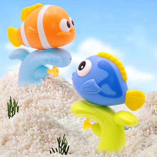 Cartoon Fish Water Squirter for Kids Manual Squeeze Toy for Pool Beach Outdoor Play Safe Fun Summer Bath Gift for Boys Girls
