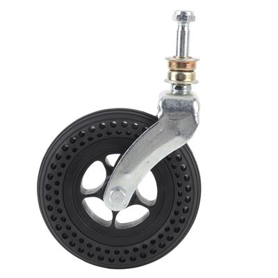 6 Inch Caster Wheel 75KG Load Bearing TPE Rubber Swivel Caster Wheel Replacement for Hand Cart