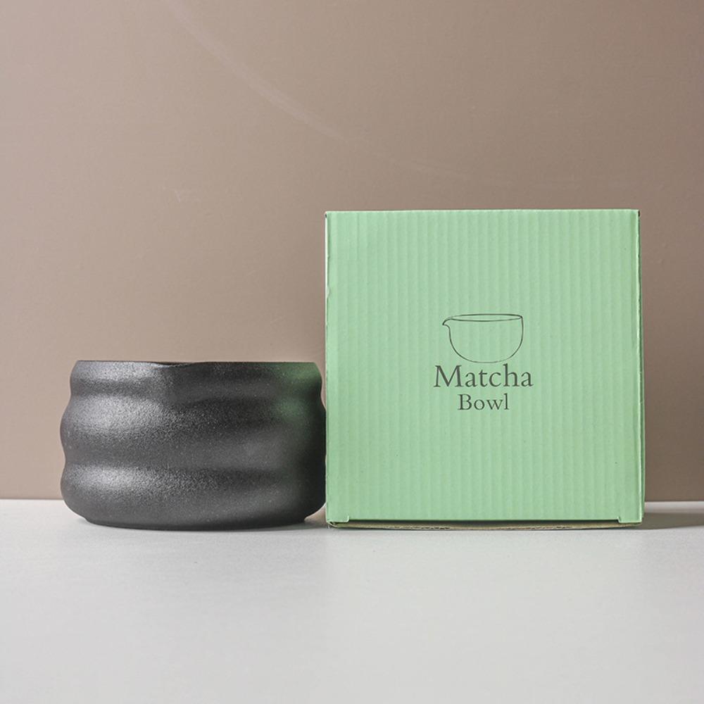 

New Ceramic Matcha Bowl with Pouring Spout Reusable Matcha Whisk Holder Textured Matcha Making Kit Tea Lovers