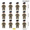 Lalki humanoidalne, komandosi z dywizji trapezowej, wojskowe lalki z małych klocków 8107, zabawki dla dzieci, mini lalki myśliwców.