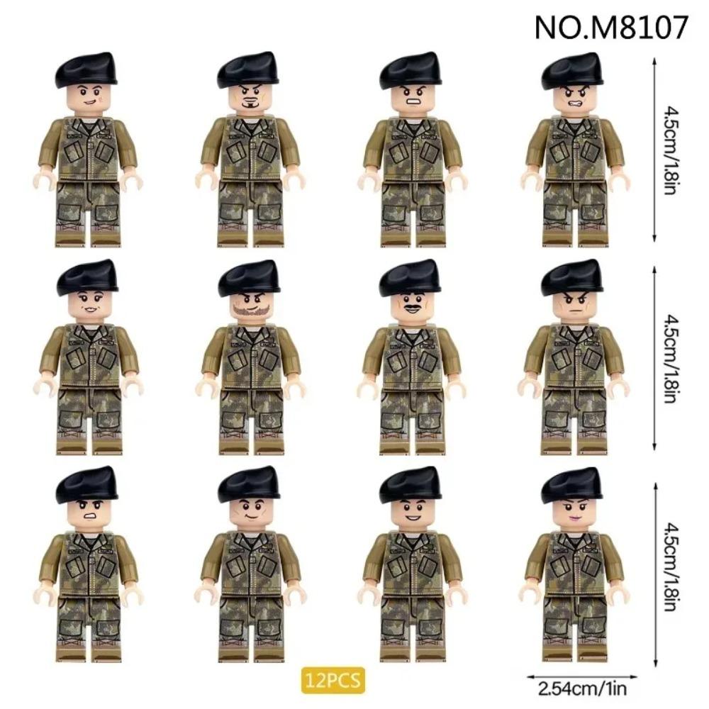 Lalki humanoidalne, komandosi z dywizji trapezowej, wojskowe lalki z małych klocków 8107, zabawki dla dzieci, mini lalki myśliwców.
