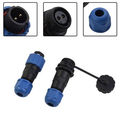 SP13 IP68 Waterproof Inline Cable Coupler Plug Socket Connector Pair 1-7 Pin