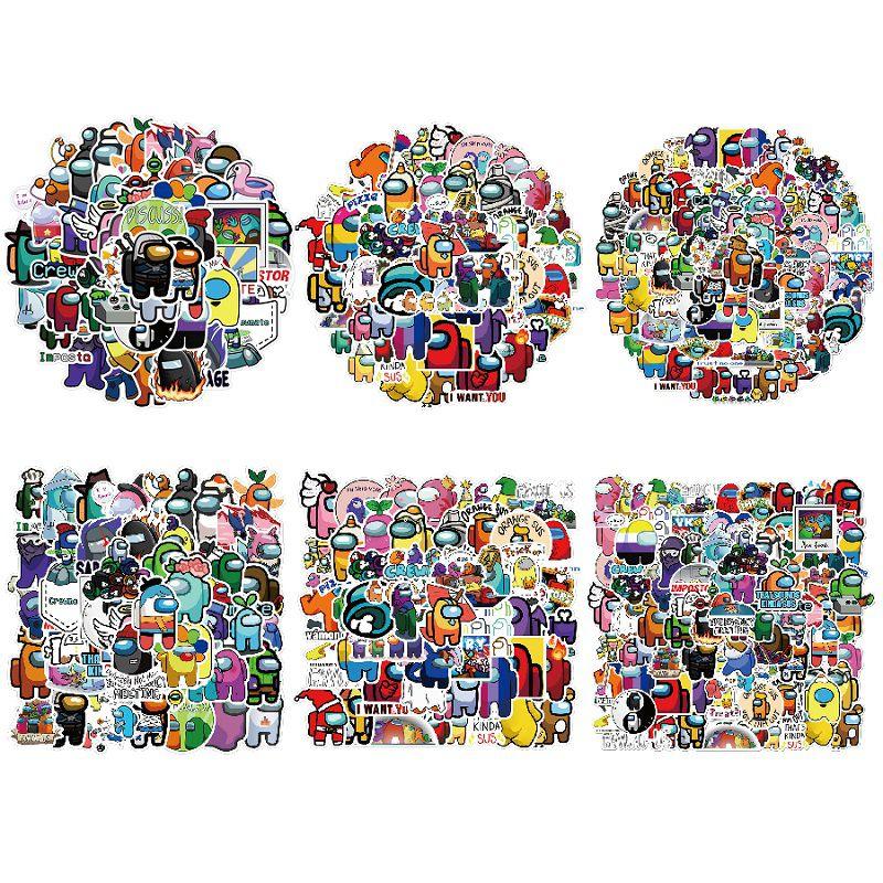 50100 Pcs Sticker Pack Set Game Diy Imposter Decal Waterproof Stickers