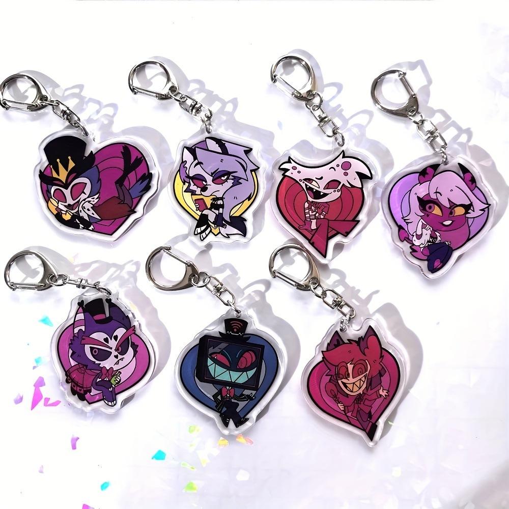Hazbin Hotel, Akryl Nøkkelring, Charlie Chenxing, Vicky, Alastor, Adam, Akryl Anheng.