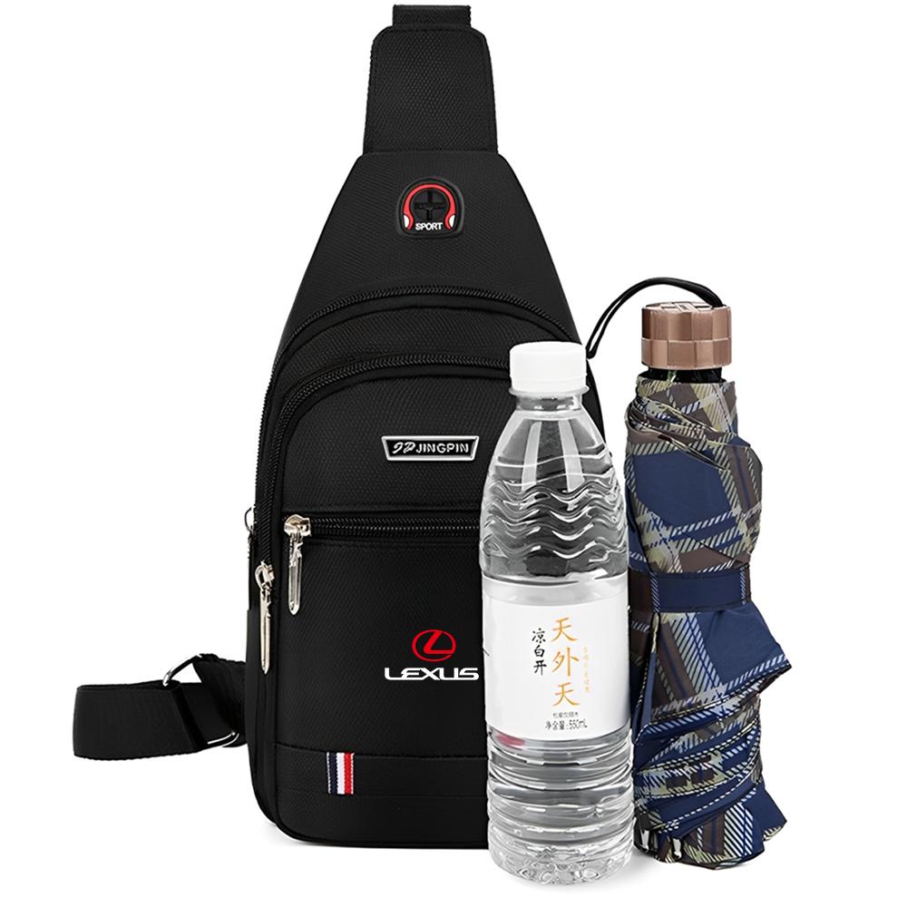 AJA1 Portable Men Chest Bag Outdoor Handbag Waist Bag With Headphone Hole For Lexus EX300h RX450h Al20 CT200h IS300h ES300h NX RX GS