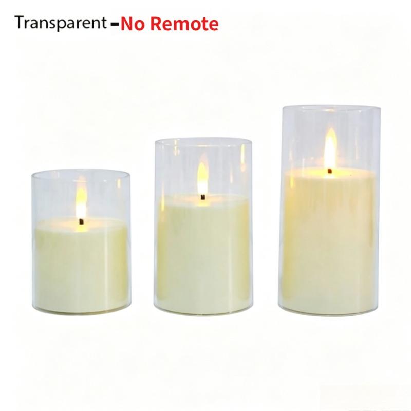 LED Lights Electronic Candles LED Candle Decorations Acrylic Candles Complete set of Remote Control Timers Christmas and Wedding