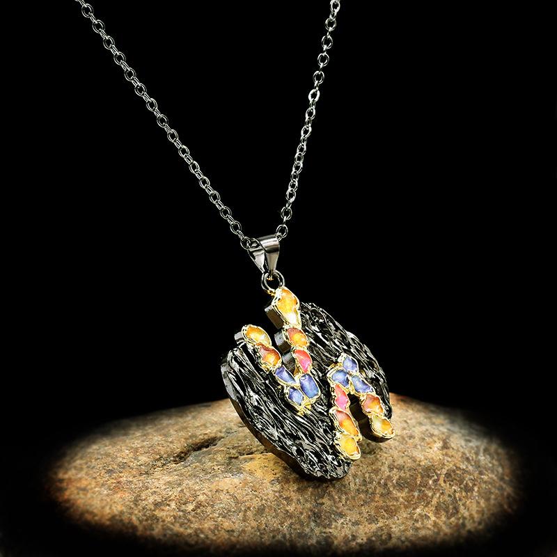 Bohemian Ethnic Style Black And Gold Two-Color Necklace, Guangdong