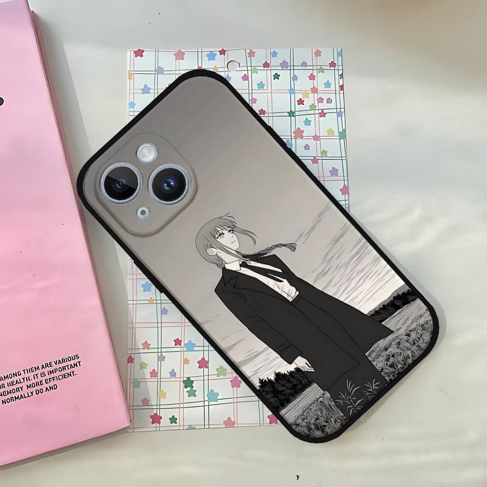 Чехол для телефона с изображением аниме M-Makima-S, черный корпус для iPhone 17/16/15/13/14 Pro Max/ 11Plus/X/Xr/Xs Max/12mini, совместимые модели iphone11Pro