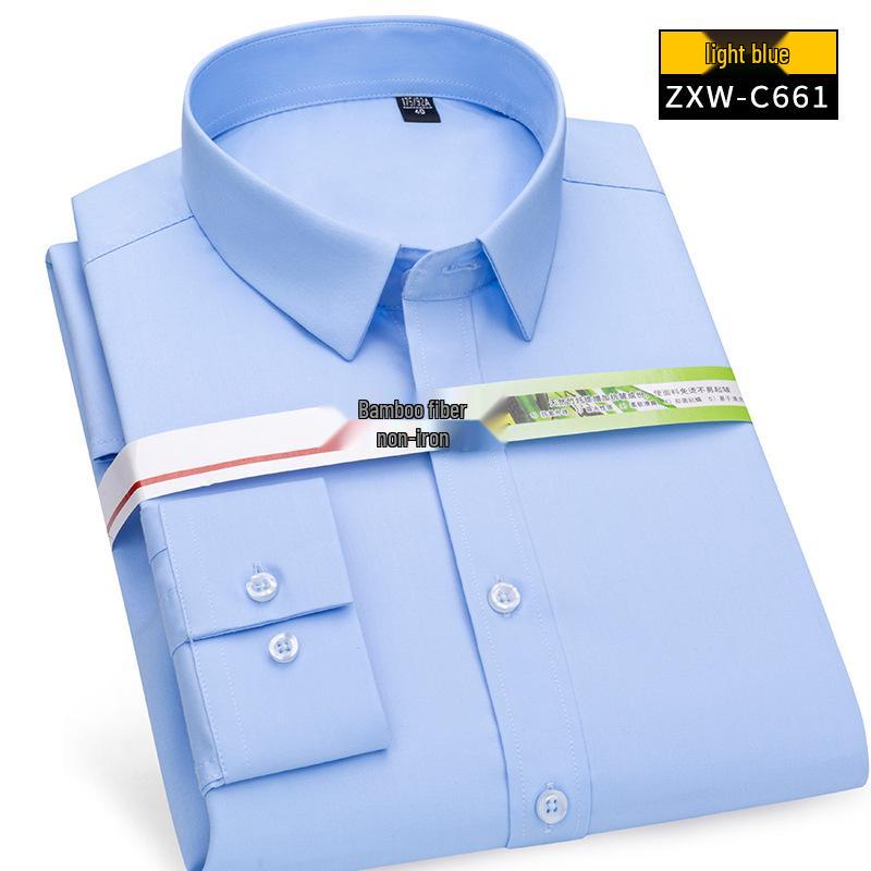 

Мужская синяя хлопковая рубашка с коротким рукавом для бизнеса - Формальная рабочая одежда XL