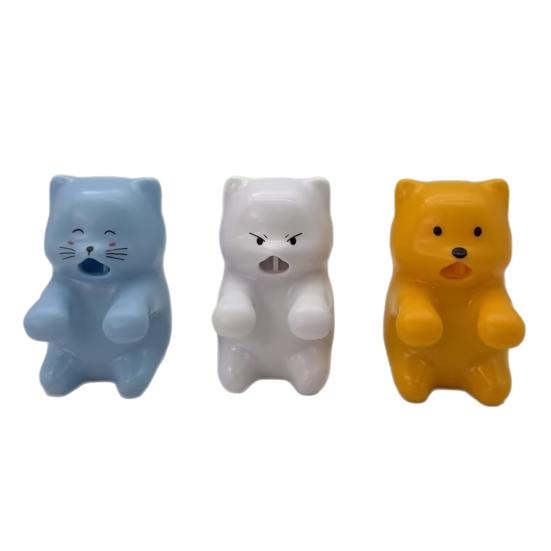Cup Edge Clip-on Mini Fan Cartoon Animal Cooling Fan Rechargeable Cat Bear Shaped Hot Drinks Coffee Tea Meals Dishware Food Cooler Fan