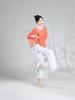 Women's Double Layer White Chiffon Dance Culottes - Wide Leg Flowy Pants for Classical Chinese Dance Practice