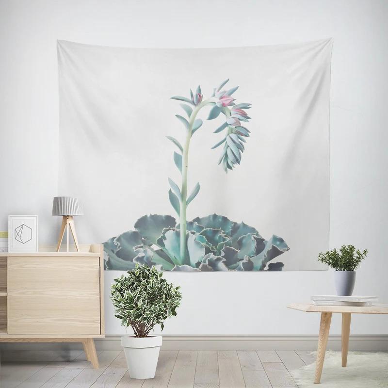 Aesthetic Bedroom Wall Modern Room Decoration Items Wall Hanging Art Large Fabric Tapestry Bohemian Retro Floral Leaves