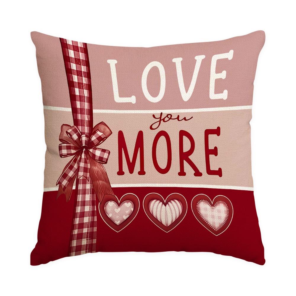 4545cm Valentine s Day Cushion Cover Pink Red Valentine s Day Pillow Cover Love Pattern Decorative Pillowcase Headboard Pillow 860₽