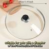 Universal Vertical Pan Lid 14-38cm/6-15in Visible Wok Cover Tempered Glass Pot Lid  Dish