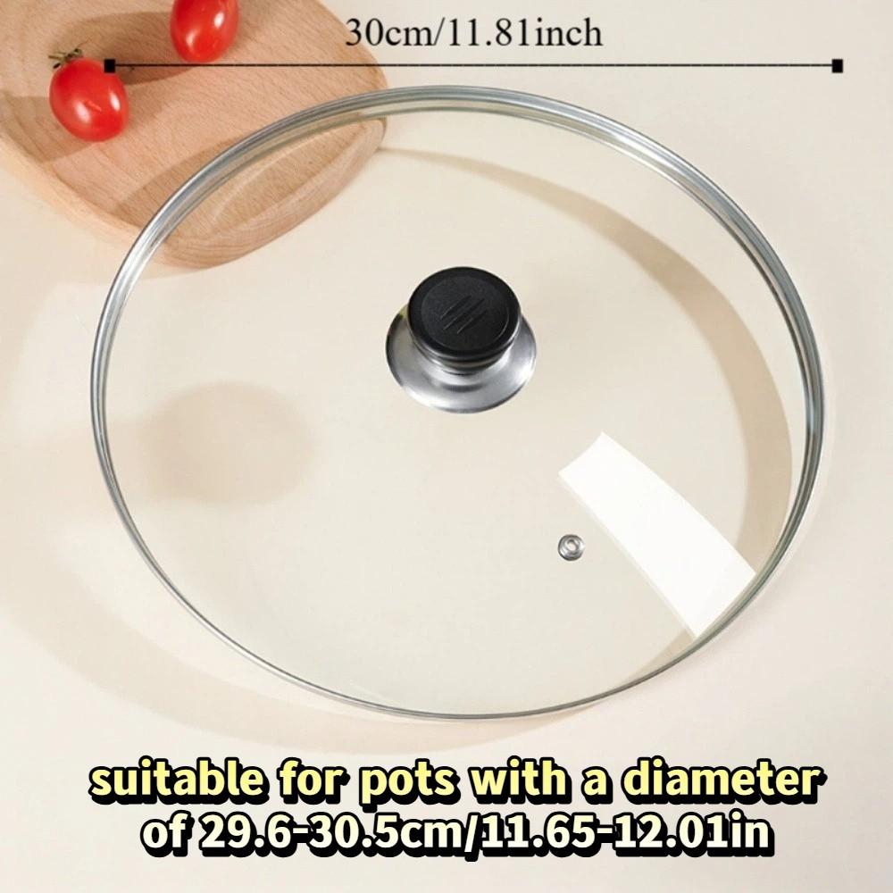 Universal Vertical Pan Lid 14-38cm/6-15in Visible Wok Cover Tempered Glass Pot Lid Dish