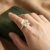 Adjustable Blessing Ring Open Size Fashion Ring New Chinese Style Lotus Flower Ring  Women