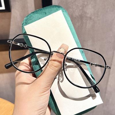 Ovaler Brillenrahmen für Damen, ultraleichter, schlichter Brillenrahmen, süßer Stil, Myopie-Brille, Anti-Blaulicht-Brille