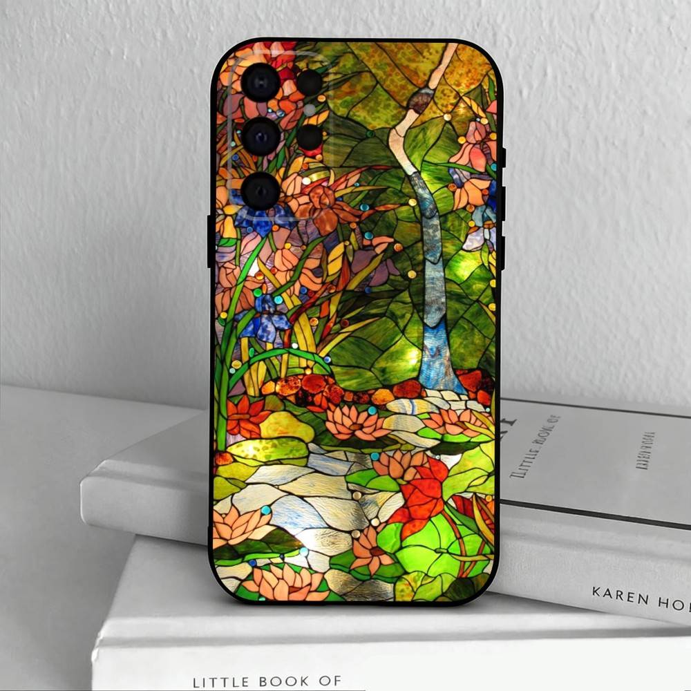 

C-Colorful-L G-Glass-S Phone Case For Samsung S25,S24,S21,S22,S23,S30,Ultra,S20,Plus,Others Soft Black Case Samsung S24
