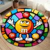 M&M's Round Area Rug,Carpet Rug for Living Room Bedroom Sofa Playroom Decor,Non-slip Floor Mat