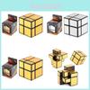 Two Layered Reflective Magic Cube With Stunning Gold And Silver Stickers Ideal For Puzzle Enthusiasts