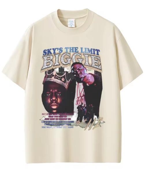 Rapper The Notorious Big Grafische T-shirt Biggie Smalls Print T-shirts Unisex Hip Hop Mode T-shirts Mannen Katoen Oversized T-shirts
