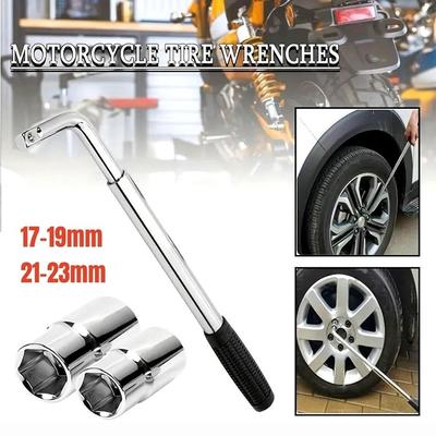 New With Sockets Telescoping Wrench Extendable 17/19 Spanner 21/23mm Lug Wrench